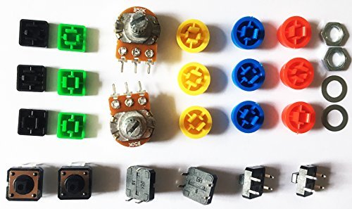 Haitronic 254 in 1 basic Arduino component starter kit with resistors(10 kinds: 10R-1M), LEDs(5 color), Switch, B50K Potentiometer, pin header for Arduino UNO R3 Leonardo, MEGA2560, Nano, Raspberry Pi