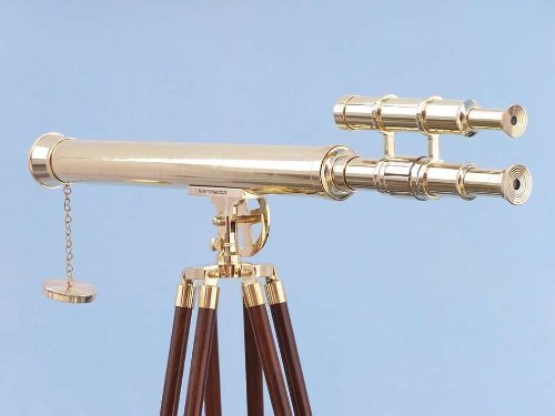 Hampton Nautical Floor Standing Brass Griffith Astro Telescope, 64\", Brass