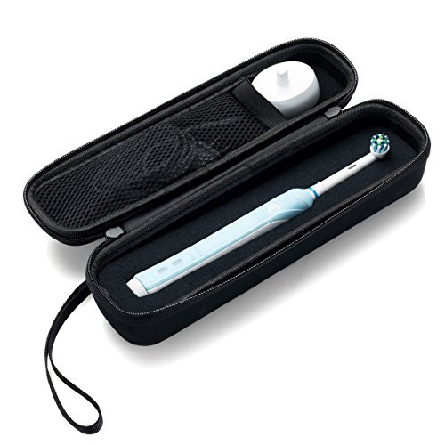 Hard CASE Fits Oral-B Pro 1000 Power Rechargeable Electric Toothbrush. Mesh Pocket for accessories. By Caseling. 