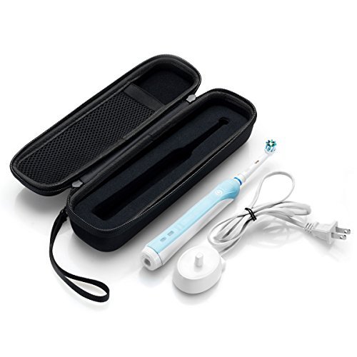 Hard CASE Fits Oral-B Pro 1000 Power Rechargeable Electric Toothbrush. Mesh Pocket for accessories. By Caseling. 