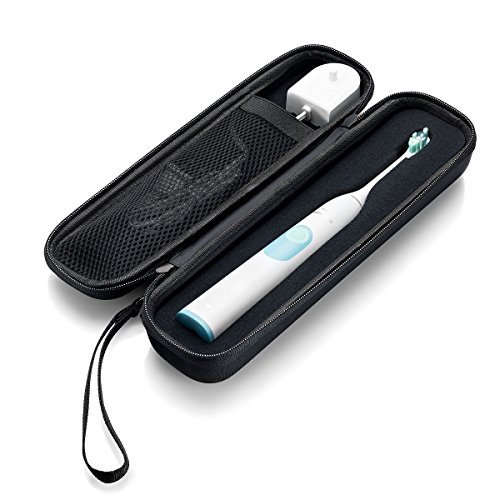 Hard CASE for Philips Sonicare 2 Series Plaque Control Sonic Electric Rechargeable Toothbrush. With mesh pocket. By Caseling 