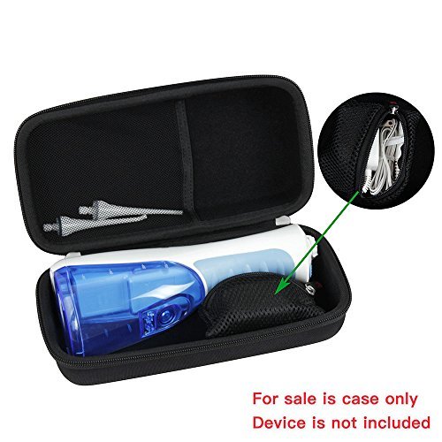 Hard EVA Travel case to Waterpik Waterflosser Cordless PLUS Professional Water Flosser Nano Sonic Toothbrush WP-450 WP-440 Travel Hard EVA Protective Case Carrying Pouch Cover Bag by Hermitshell