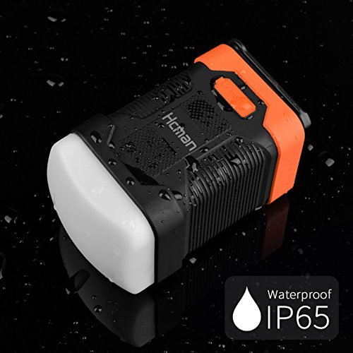 Hcman Rechargeable Led Camping Lantern,Power Bank with 10000mAh,Outdoor Portable Led Camping Lamp 200 Lumes,Waterproof IP65