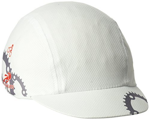 Headsweats Spin Cycle Cycling Cap: White with Gears