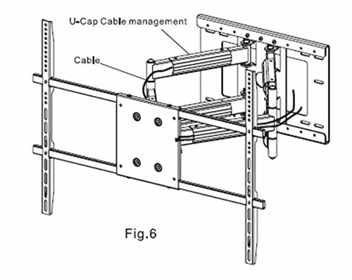 Heavy Duty Dual Arm (32" extension) Articulating Wall Mount for Samsung LG LED TV 65" 70" 75" 79" 80