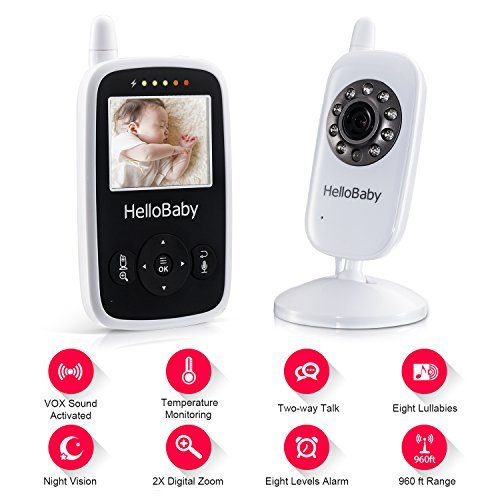 Hello Baby Wireless Video Baby Monitor with Digital Camera HB24, Night Vision...