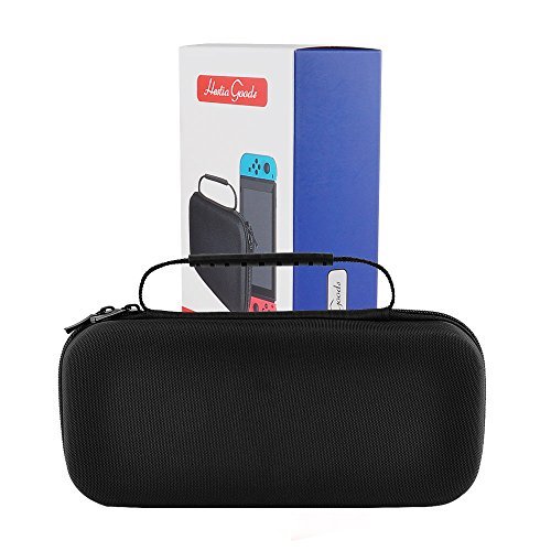 Hestia Goods Carrying Case for Nintendo Switch with 20 Game Cartridges, Protective Hard Shell Travel Carrying Case Pouch for Nintendo Switch Console & Accessories, Black