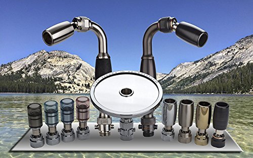 High Sierra's All Metal 1.5 GPM High Efficiency Low Flow Showerhead. Available in: Chrome, Brushed Nickel, Oil Rubbed Bronze, or Polished Brass