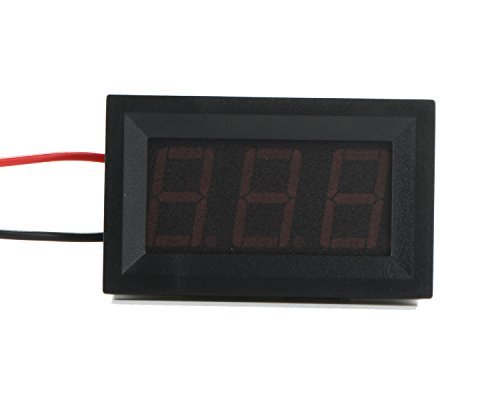 Hittime 2 Wire Blue LED Panel LED Display Voltage Meter Voltmeter