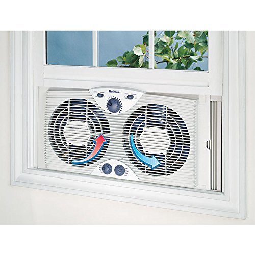 Holmes Twin Window Fan with Comfort Control Thermostat