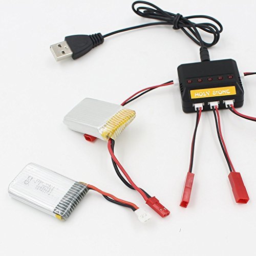 Holy Stone 5 in 1 Max 2.5A Current Input Fast Battery Charger for X5C, 818a,X1,X4,HS170,X300,X400,F181,F180 Quad Copter