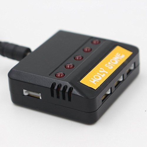 Holy Stone 5 in 1 Max 2.5A Current Input Fast Battery Charger for X5C, 818a,X1,X4,HS170,X300,X400,F181,F180 Quad Copter