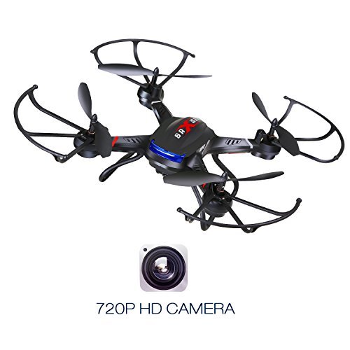 Holy Stone F181 RC Quadcopter Drone with HD Camera RTF 4 Channel 2.4GHz 6-Gyro Headless System Black (Upgraded with Altitude Hold Function)