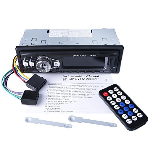 Homder Car Stereo with Bluetooth In-Dash Single Din Car Radio, Car MP3 Player USB/SD/AUX/Wireless Remote Control