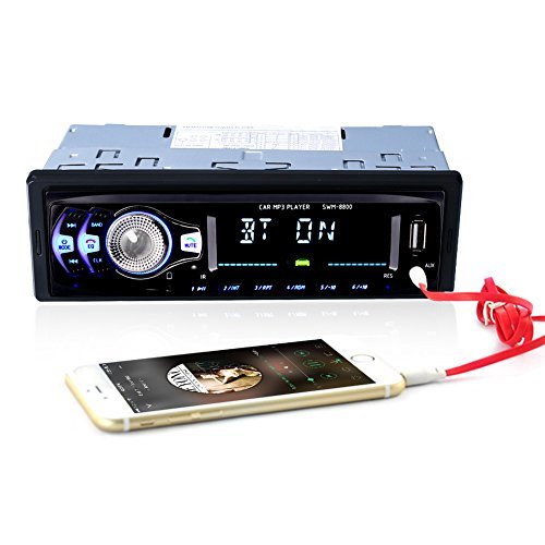 Homder Car Stereo with Bluetooth In-Dash Single Din Car Radio, Car MP3 Player USB/SD/AUX/Wireless Remote Control