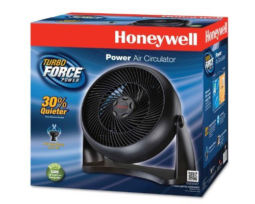 Honeywell HT-908 Turbo Force Room Air Circulator Fan, Black, 15 Inch