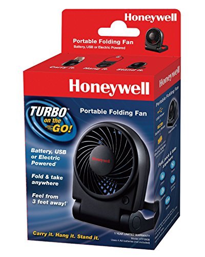 Honeywell HTF090B Turbo on the Go Personal Fan, Black