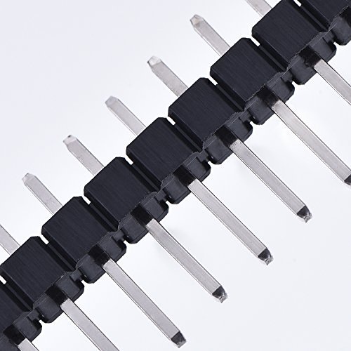 Hotop 50 Pack Single Row 40 Pin 2.54 mm Male Pin Header Connector