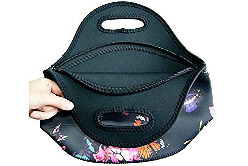 ICOLOR Baseball Boys Insulated Neoprene Lunch Bag Tote Handbag lunchbox Food Container Gourmet Tote Cooler warm Pouch For School work Office