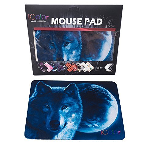 ICOLOR Cool Wolf Anti-Slip Mouse Pad Mice Pad Mat Mousepad For Optical Laser Mouse Sale MP-027