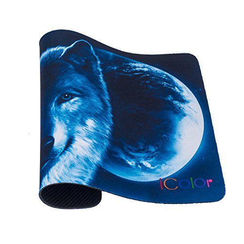 ICOLOR Cool Wolf Anti-Slip Mouse Pad Mice Pad Mat Mousepad For Optical Laser Mouse Sale MP-027