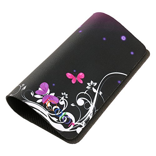 ICOLOR Hot Purple Butterfly Print Waterproof Anti-Slip Mouse Pad Mice Pad Mat Mousepad For Optical Laser Mouse MP-006