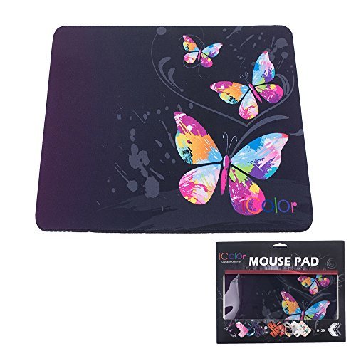 ICOLOR Nice Butterfly Anti-Slip Mouse Pad Mice Pad Mat Mousepad For Optical Laser Mouse MP-017