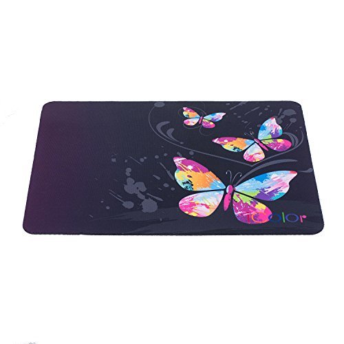 ICOLOR Nice Butterfly Anti-Slip Mouse Pad Mice Pad Mat Mousepad For Optical Laser Mouse MP-017