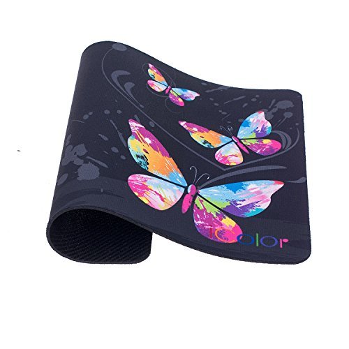 ICOLOR Nice Butterfly Anti-Slip Mouse Pad Mice Pad Mat Mousepad For Optical Laser Mouse MP-017