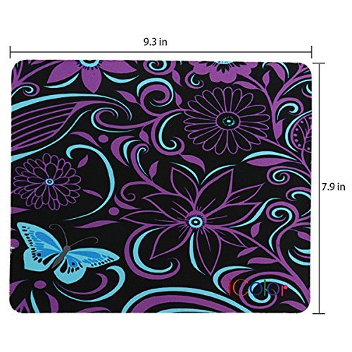 ICOLOR Purple Flower Anti-Slip Mouse Pad Mice Pad Mat Mousepad For Optical Laser Mouse Sale MP-029