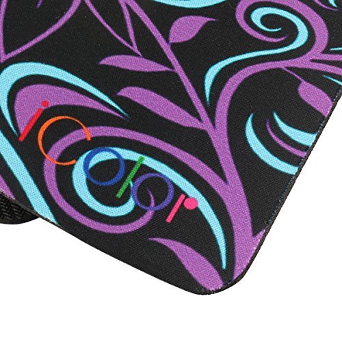 ICOLOR Purple Flower Anti-Slip Mouse Pad Mice Pad Mat Mousepad For Optical Laser Mouse Sale MP-029