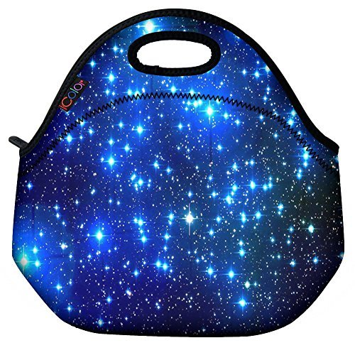 ICOLOR Star Soft Friendly Insulated Lunch box Food Bag Neoprene Gourmet Handbag lunchbox Cooler warm Pouch Tote bag For School work LB-045