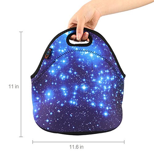 ICOLOR Star Soft Friendly Insulated Lunch box Food Bag Neoprene Gourmet Handbag lunchbox Cooler warm Pouch Tote bag For School work LB-045