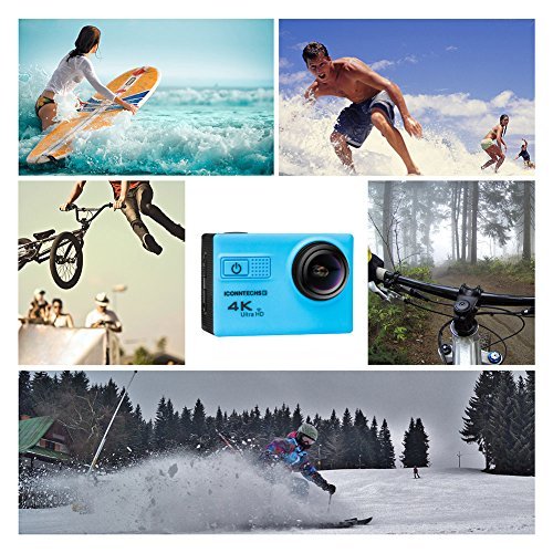 ICONNTECHS IT Action Camera 4k Waterproof Sports Action Cam for Scuba Diving wifi 170 Degree Wide Viewing Angle 60fps Helmet Cameras Underwater Camcorder