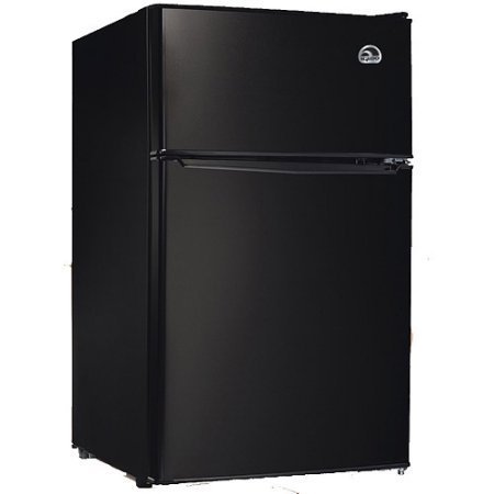 Igloo 3.2 cu. ft. 2-Door Refrigerator and Freezer Adjustable Thermostat | Slide-Out Shelves, Black