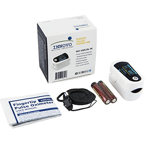 Innovo Premium CPE Fingertip Pulse Oximeter with Plethysmograph and Perfusion Index 