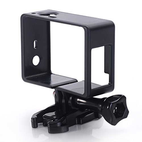 JINHEZO Black Frame Clear View Protective Skeleton Housing Case Shell with Lens for Gopro Hero 3+ Hero 4