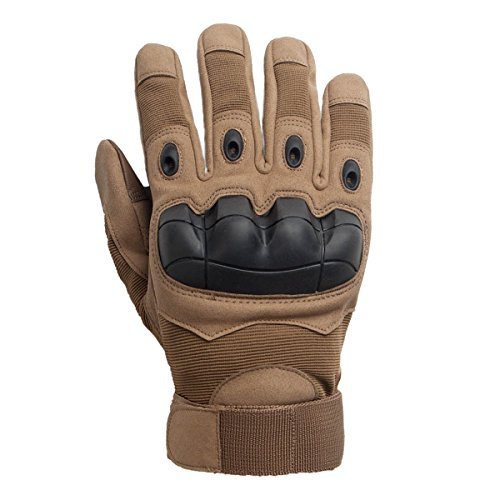 JIUSY Military Rubber Hard Knuckle Tactical Gloves Full Finger Cycling Motorcycle Gloves