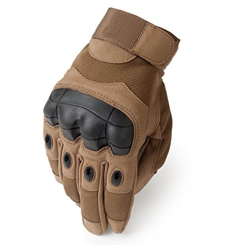 JIUSY Military Rubber Hard Knuckle Tactical Gloves Full Finger Cycling Motorcycle Gloves
