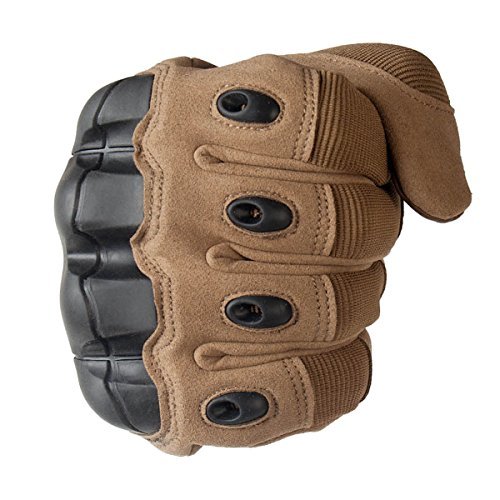 JIUSY Military Rubber Hard Knuckle Tactical Gloves Full Finger Cycling Motorcycle Gloves