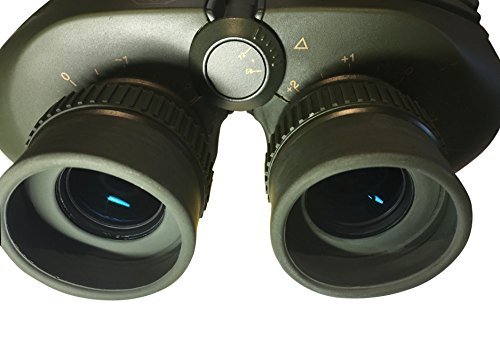 JSB 7x50 Waterproof Fogproof Military Marine Image Stabilizing Binoculars w/ Internal LED Rangefinder Compass for Navigation Boating Fishing Water Sports Hunting and More