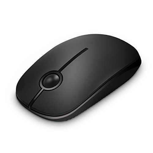 Jelly Comb 2.4G Slim Wireless Mouse with Nano Receiver - Black