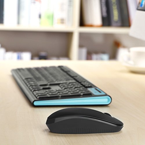 Jelly Comb 2.4G Slim Wireless Mouse with Nano Receiver - Black