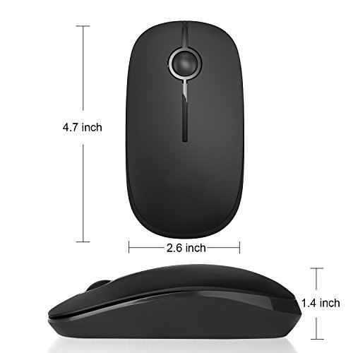 Jelly Comb 2.4G Slim Wireless Mouse with Nano Receiver - Black