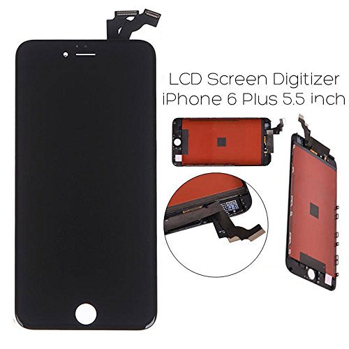 JingXiGuoJi® Replacement Digitizer and Touch Screen LCD Assembly with Tools for iPhone 6 plus 5.5" (Black)