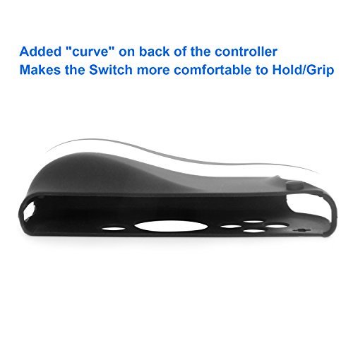 Joy-Con Gel Guards with Thumb Grips Caps for Nintendo Switch By Mibote (Black)