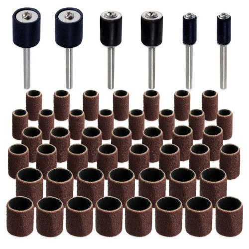 Jumbo 51pc Drum Sanding Kit - Fits Dremel - Includes Rubber Drum Mandrels - 1/2, 3/8 & 1/4