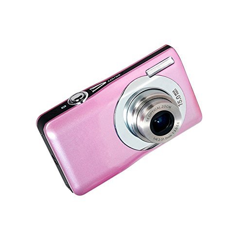 KINGEAR KG001 2.7 Inch TFT 5X Optical Zoom 15MP 1280 X 960 HD Anti-shake Smile Capture Digital Video Camera--Pink