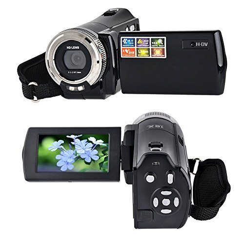 KINGEAR Puto PLD003 Mini DV C8 16MP High Definition Digital Video Camcorder DVR 2.7'' TFT LCD 16x Zoom Hd Video Recorder Camera 1280 x 720p Digital Video Camcorder(Black)