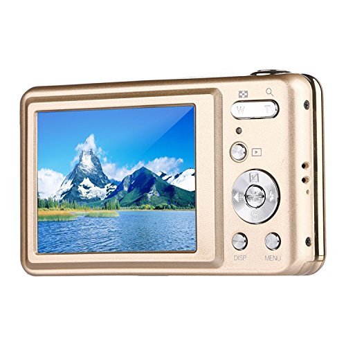 KINGEAR V600 2.7 Inch TFT 15MP 1280 X 720 HD Digital Video Camera With 5X Optical Zoom and Anti-shake Smile Capture (Gold)